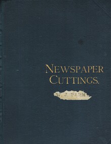 Document - J.W. PARRY COLLECTION:  NEWSPAPER CUTTINGS AND ASSORTED CARDS, 1892-1923
