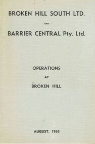 Document - MCCOLL, RANKIN AND STANISTREET COLLECTION: BOOKS RELATED TO BROKEN HILL MINING COMPANIES, 1950s