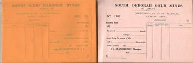 Document - MCCOLL, RANKIN AND STANISTREET  COLLECTION: SOUTH DEBORAH GOLD MINES NL