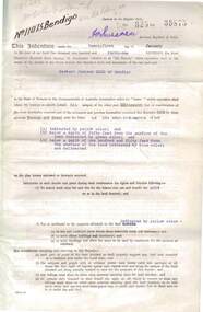 Document - MCCOLL, RANKIN AND STANISTREET COLLECTION: HERBERT JACKSON LEED OF BENDIGO - GOLD LEASE, 1941