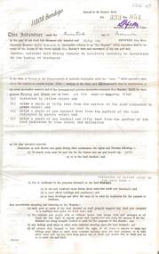 Document - MCCOLL, RANKIN AND STANISTREET COLLECTION: DEBORAH EXTENDED GOLD MINING COMPANY NL, 1952