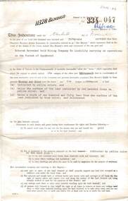 Document - MCCOLL, RANKIN AND STANISTREET COLLECTION: BENDIGO EXTENDED GOLD MINING COMPANY N/L MINING LEASE, 13 November 1956