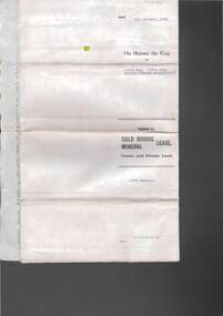 Document - MCCOLL, RANKIN AND STANISTREET COLLECTION:SOUTH NELL GWYNNE GOLD MINING COMPANY NO LIABILITY, 1940