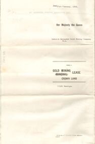 Document - MCCOLL, RANKIN AND STANISTREET COLLECTION: DEBORAH EXTENDED GOLD MINING COMPANY NL, 21st. Jan 1956