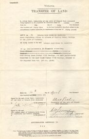 Document - MCCOLL, RANKIN AND STANISTREET COLLECTION: DEBORAH GOLD MINES NL - LEASEHOLD TRANSFER, 1946
