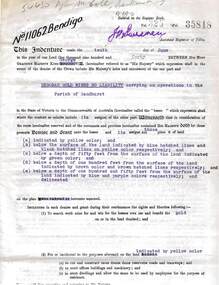 Document - MCCOLL, RANKIN AND STANISTREET COLLECTION: DEBORAH GOLD MINES NL - LEASE DOCUMENTS, as above