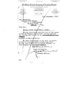Document - MCCOLL, RANKIN AND STANISTREET COLLECTION: DEBORAH GOLD MINES NL - CORRESPONDENCE FILE, Jam '46 - Deb. 1952