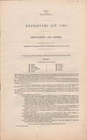 Document - EXPLOSIVES ACT 1890, 1890
