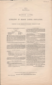 Document - ALTERATION OF SEARCH LICENCE REGULATIONS, 1894