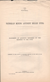 Document - VICTORIAN MINING ACCIDENT RELIEF FUND, 1982