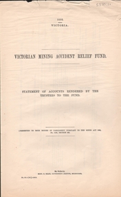 Document - VICTORIAN MINING ACCIDENT RELIEF FUND, 1982