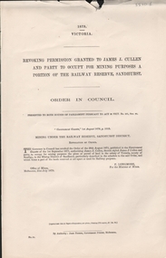 Document - REVOKING PERMISSION TO JAMES J. CULLEN, MINING SANDHURST, 1979