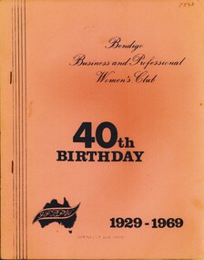 Book - BENDIGO BUSINESS AND PROFESSIONAL WOMEN'S CLUB, 1969