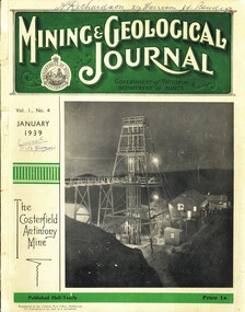Book - MINING & GEOLOGICAL JOURNAL. VOL 1, NO.4, 1939