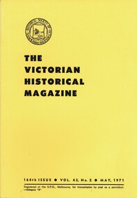 Book - THE VICTORIAN HISTORICAL MAGAZINE, 1971