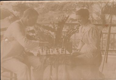 Photograph - ELMA WINSLADE WELLS COLLECTION: PHOTO MUM AND DAD ON VERANDAH