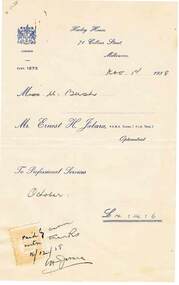 Document - BUSH COLLECTION: MEDICAL ACCOUNT (OPTOMETRIST) TO MERLE BUSH, 1938