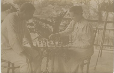 Photograph - ELMA WINSLADE WELLS COLLECTION: PHOTO MUM AND DAD ON VERANDAH