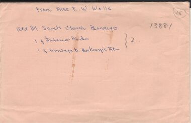 Document - ELMA WINSLADE WELLS COLLECTION: ENVELOPE