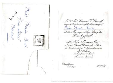 Document - BUSH COLLECTION: ITEMS OF CORRESPONDENCE (TO MISS M BUSH), a. 1937; b. 1964