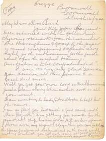 Document - BUSH COLLECTION: CORRESPONDENCE - RE GIRL GUIDING MATTERS (M BUSH), 1924-1926