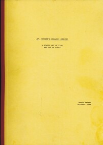 Book - ST VINCENTS COLLEGE BENDIGO, 1984