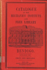 Book - CATALOGUE OF THE MECHANICS INSTITUTE AND FREE LIBRARY, 1892