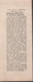 Document - MCCOLL, RANKIN AND STANISTREET COLLECTION:CENTRAL DEBORAH GOLD MINE, 1/6/44
