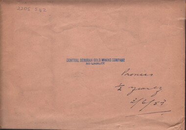 Document - MCCOLL, RANKIN AND STANISTREET COLLECTION:CENTRAL DEBORAH GOLD MINE, 3/6/53