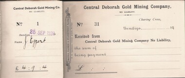 Document - MCCOLL, RANKIN AND STANISTREET COLLECTION:CENTRAL DEBORAH GOLD MINE, 1939-46