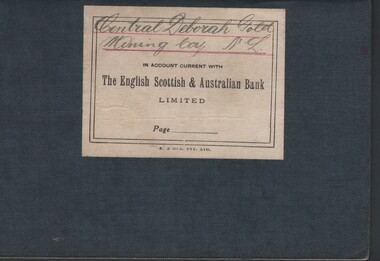 Document - MCCOLL, RANKIN AND STANISTREET COLLECTION:CENTRAL DEBORAH GOLD MINE, 1939-41