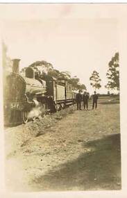 Photograph - PHOTOGRAPH COLLECTION: THREE MEN AND TRAIN