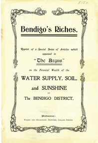 Book - BENDIGO'S RICHES