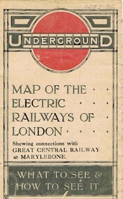 Document - ROBERT DENIS KELLY COLLECTION:  MAP OF ELECTRIC RAILWAYS OF LONDON