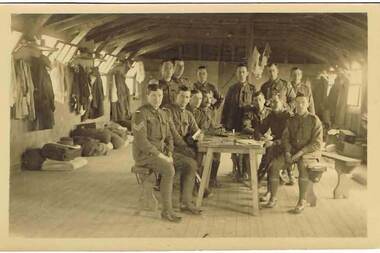 Photograph - ROBERT DENIS KELLY COLLECTION:  MEN IN MESS HUT