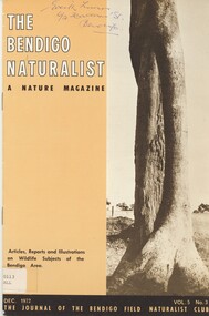 Book - THE BENDIGO NATURALIST A NATURE MAGAZINE, 1972