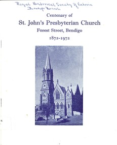 Book - ST JOHN'S PRESBYTERIAN CHURCH, c1972