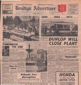 Document - BASIL MILLER COLLECTION: TRAMS - HISTORY OF TRAMS IN BENDIGO