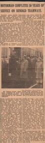 Document - BASIL MILLER COLLECTION: TRAMS - 50 YEARS OF SERVICE