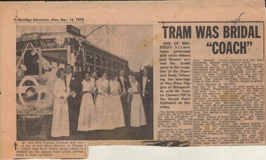 Document - BASIL MILLER COLLECTION: TRAMS - TRAMS AS BRIDAL COACH