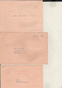 Document - BASIL MILLER COLLECTION: TRAMS - ENVELOPES