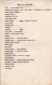 Document - BASIL MILLER COLLECTION: TRAMWAYS REOPENING, TRAM ITINERY