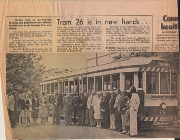 Document - BASIL MILLER COLLECTION: TRAMS - 'TRAM 26 IS IN NEW HANDS'
