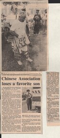 Document - BASIL MILLER COLLECTION: TRAMS - 'CHINESE ASSOCIATION LOSES A FAVOURITE SON'