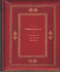 Photograph - ALBUM PRESENTED TO GEORGE MINTO, June 20, 1899