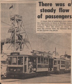 Document - BASIL MILLER COLLECTION: TRAMS - TRAMS AT THE CENTRAL DEBORAH MINE