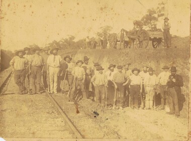 Photograph - WORKING ON AXEDALE RAILWAY LINE