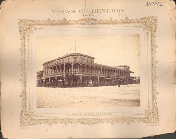 Photograph - VIEWS OF BENDIGO: SHAMROCK HOTEL, c. 1870's