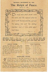 Document - GILBERT RULE COLLECTION:  RELIGIOUS PAPERS, 1914
