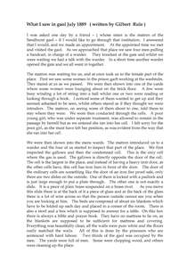 Document - GILBERT RULE COLLECTION: WHAT I SAW IN GAOL JULY 1889 - GILBERT RULE, 1889